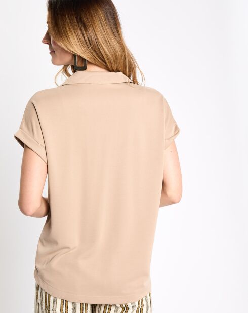 Top polo beige